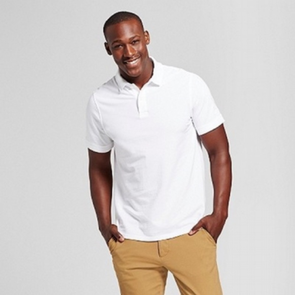 NWT Goodfellow SS Polo Shirt White XXL Men